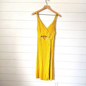 Altar'd State Floral Button Front Midi Dress S